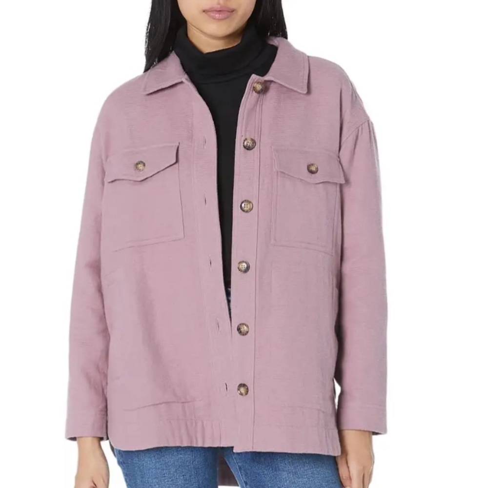 Madewell Branner shirt jacket in mauve